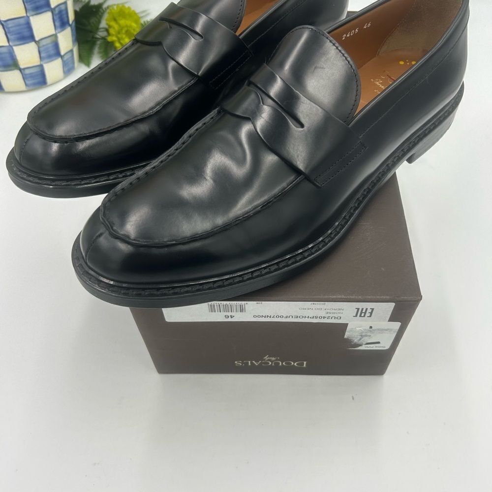 Men’s Doucal’s leather penny loafers size 46 made in Italy - Picture 4 of 9